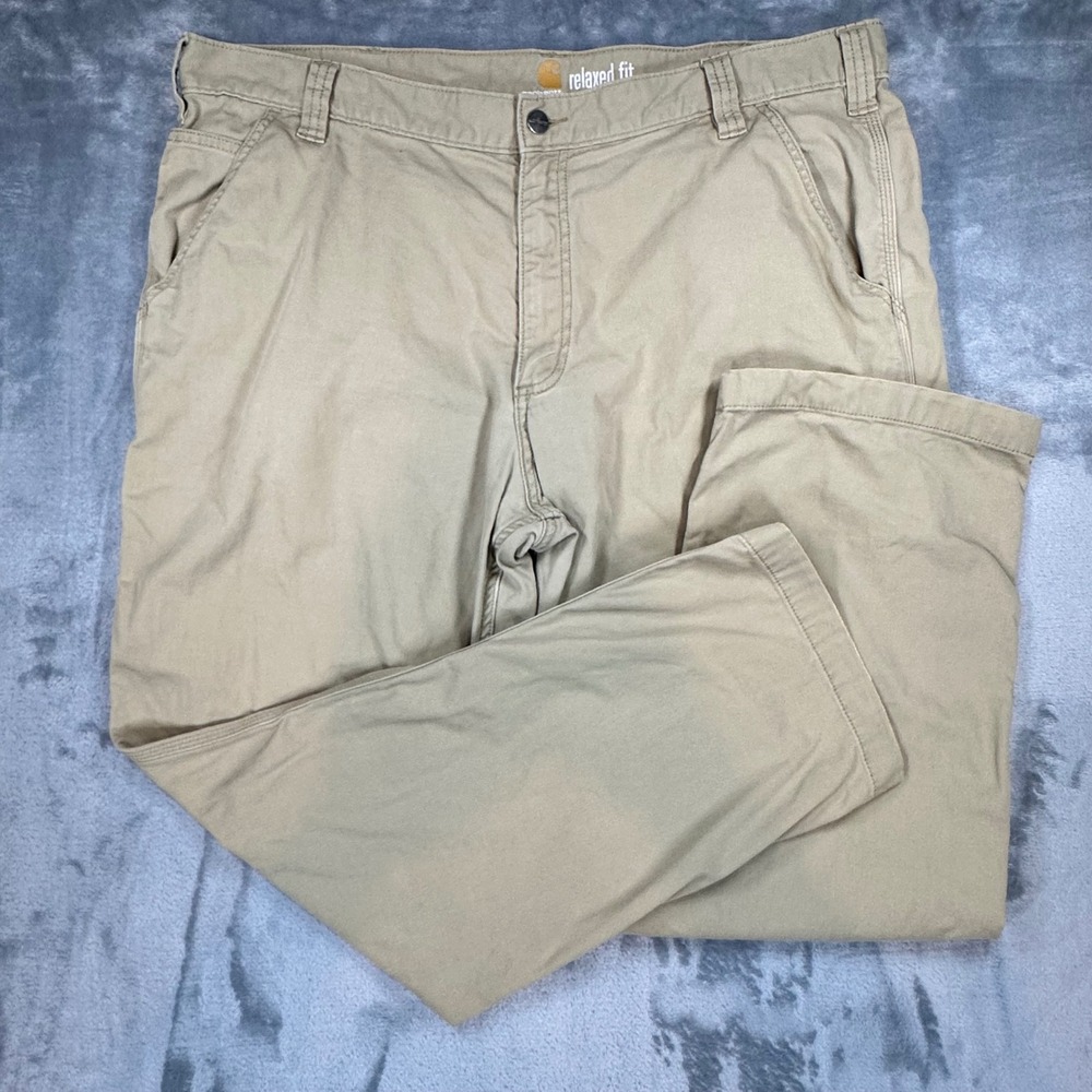 Carhartt Mens Relaxed Fit Canvas Work Pants Tan Khaki 40x30 102291 253